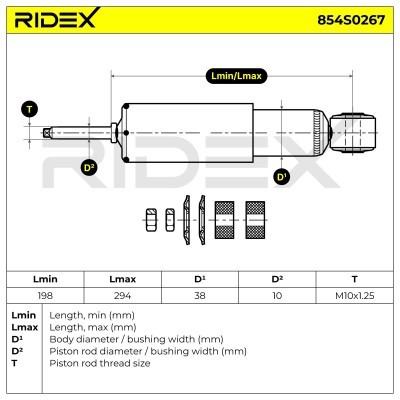 Shock Absorber RIDEX 854S0267 854S0267 - photo 6