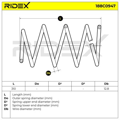 Suspension Spring RIDEX 188C0947 188C0947 - photo 5