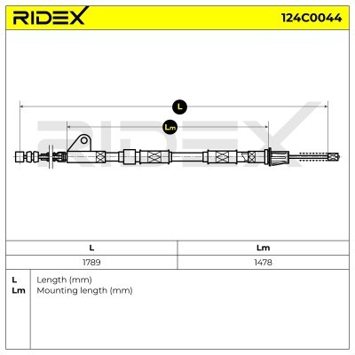 Cable Pull, Parking Brake RIDEX 124C0044 124C0044 - photo 6