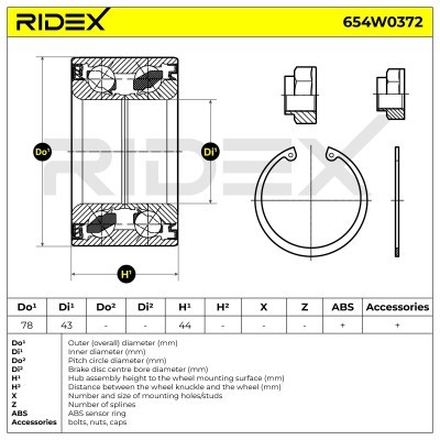 Wheel Bearing RIDEX 654W0372 654W0372 - photo 7