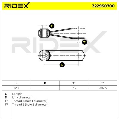 Stabilizer Link RIDEX 3229S0700 3229S0700 - photo 6