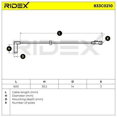Crankshaft Pulse Sensor RIDEX 833C0210 833C0210 - photo 5