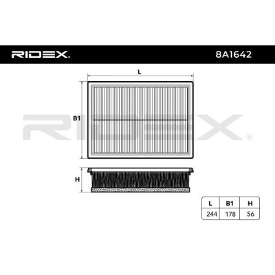 Air Filter RIDEX 8A1642 8A1642 - photo 5