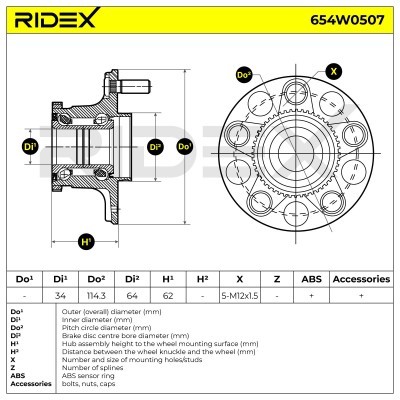 Wheel Bearing RIDEX 654W0507 654W0507 - photo 6
