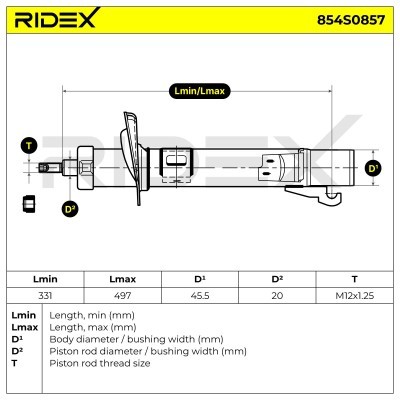 Shock Absorber RIDEX 854S0857 854S0857 - photo 7