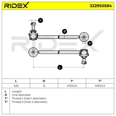 Stabilizer Link RIDEX 3229S0584 3229S0584 - photo 5