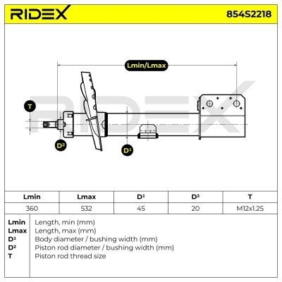 Shock Absorber RIDEX 854S2218 854S2218 - photo 9