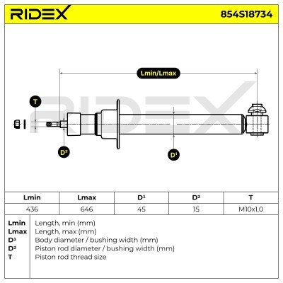 Shock Absorber RIDEX 854S18734 854S18734 - photo 7