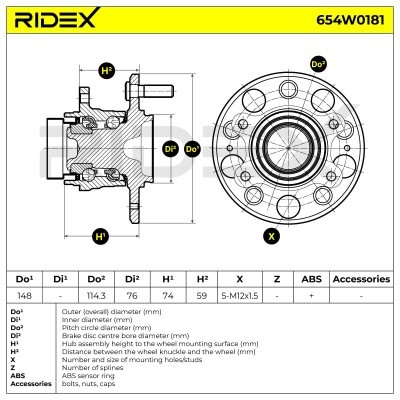Wheel Bearing RIDEX 654W0181 654W0181 - photo 5