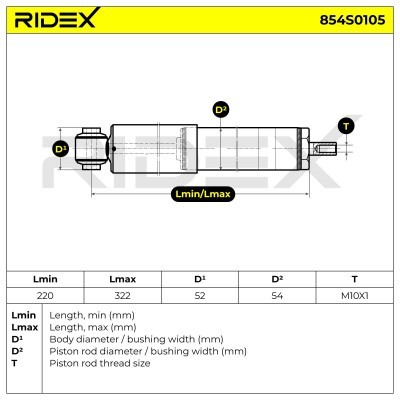 Shock Absorber RIDEX 854S0105 854S0105 - photo 7