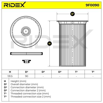 Fuel Filter RIDEX 9F0090 9F0090 - photo 6
