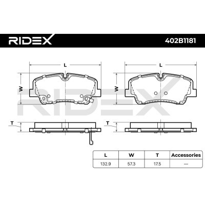 Brake Pads Set RIDEX 402B1181 402B1181 - photo 6