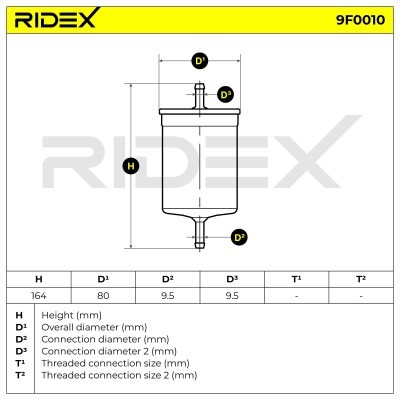 Fuel Filter RIDEX 9F0010 9F0010 - photo 4