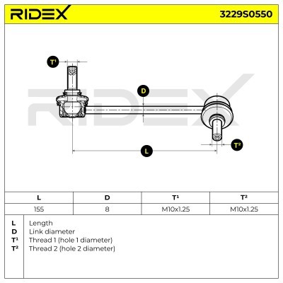 Stabilizer Link RIDEX 3229S0550 3229S0550 - photo 9
