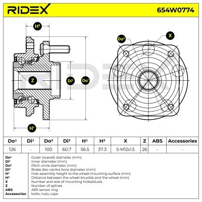 Wheel Bearing RIDEX 654W0774 654W0774 - photo 6