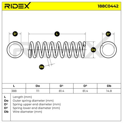 Suspension Spring RIDEX 188C0442 188C0442 - photo 5