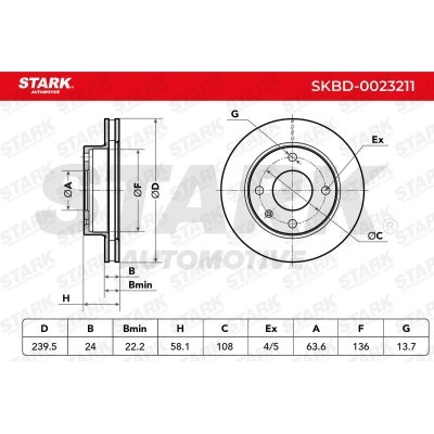 Brake Disc Stark SKBD-0023211 SKBD-0023211 - photo 7