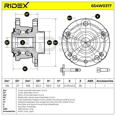Wheel Bearing RIDEX 654W0317 654W0317 - photo 3
