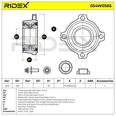 Wheel Bearing RIDEX 654W0565 654W0565 - photo 5