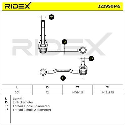 Stabilizer Link RIDEX 3229S0145 3229S0145 - photo 7
