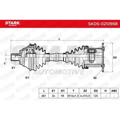 Drive Shaft Stark SKDS-0210958 SKDS-0210958 - photo 3