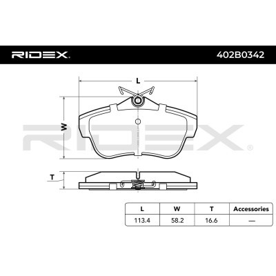 Brake Pads Set RIDEX 402B0342 402B0342 - photo 6