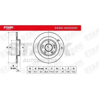 Brake Disc Stark SKBD-0023000 SKBD-0023000 - photo 3