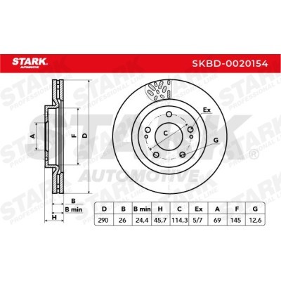 Brake Disc Stark SKBD-0020154 SKBD-0020154 - photo 5