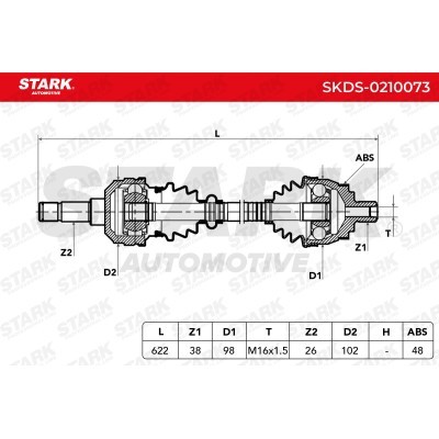 Drive Shaft Stark SKDS-0210073 SKDS-0210073 - photo 8