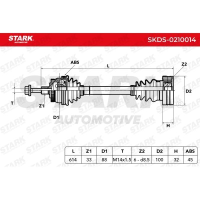 Drive Shaft Stark SKDS-0210014 SKDS-0210014 - photo 8