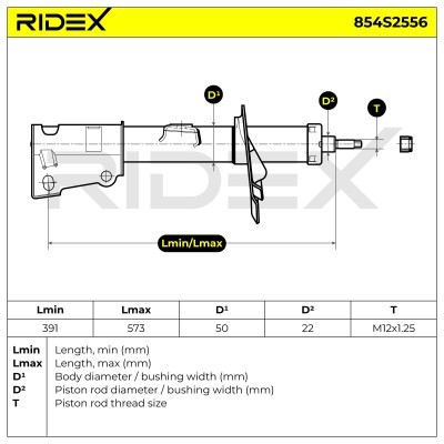 Shock Absorber RIDEX 854S2556 854S2556 - photo 8