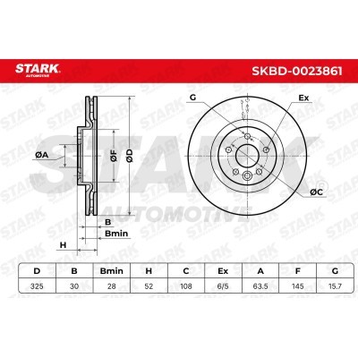 Brake Disc Stark SKBD-0023861 SKBD-0023861 - photo 6