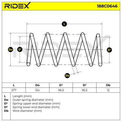 Suspension Spring RIDEX 188C0646 188C0646 - photo 5