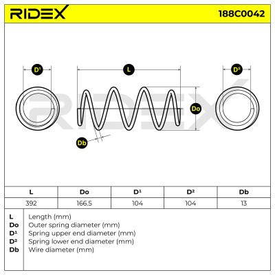 Suspension Spring RIDEX 188C0042 188C0042 - photo 4