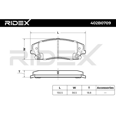 Brake Pads Set RIDEX 402B0709 402B0709 - photo 8