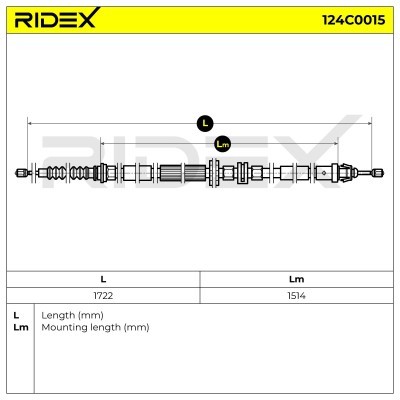 Cable Pull, Parking Brake RIDEX 124C0015 124C0015 - photo 6