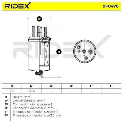 Fuel Filter RIDEX 9F0476 9F0476 - photo 6
