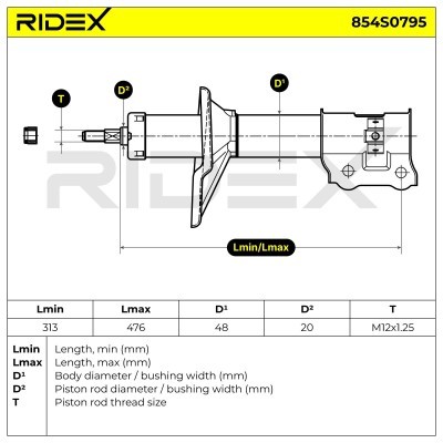 Shock Absorber RIDEX 854S0795 854S0795 - photo 6