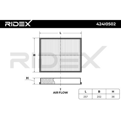 Cabin Air Filter RIDEX 424I0502 424I0502 - photo 6
