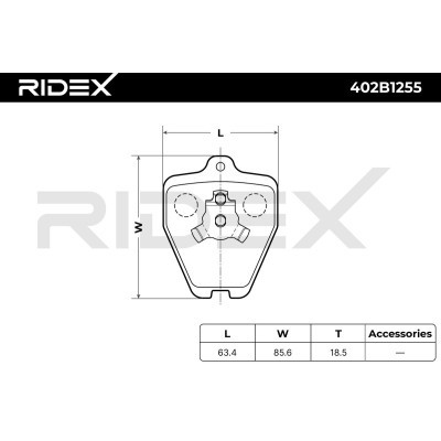 Brake Pads Set RIDEX 402B1255 402B1255 - photo 6