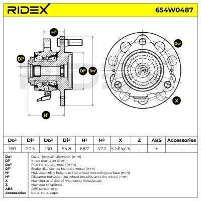 Wheel Bearing RIDEX 654W0487 654W0487 - photo 7