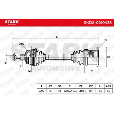 Drive Shaft Stark SKDS-0210433 SKDS-0210433 - photo 6