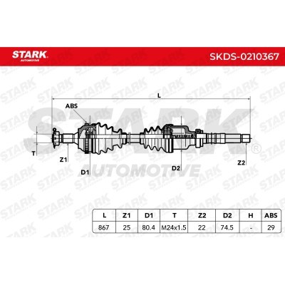 Drive Shaft Stark SKDS-0210367 SKDS-0210367 - photo 8