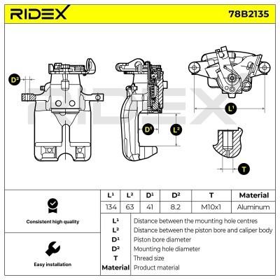 Brake Caliper RIDEX 78B2135 78B2135 - photo 6