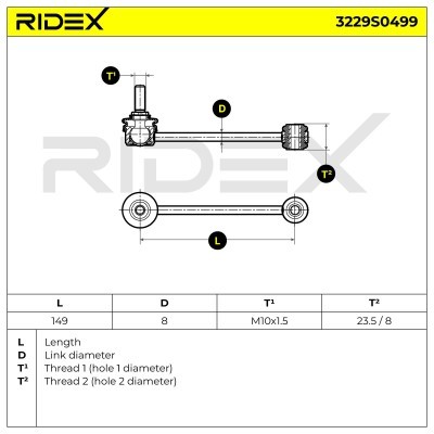 Stabilizer Link RIDEX 3229S0499 3229S0499 - photo 5