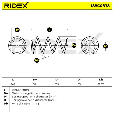 Suspension Spring RIDEX 188C0878 188C0878 - photo 5