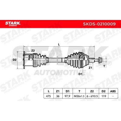 Drive Shaft Stark SKDS-0210009 SKDS-0210009 - photo 10