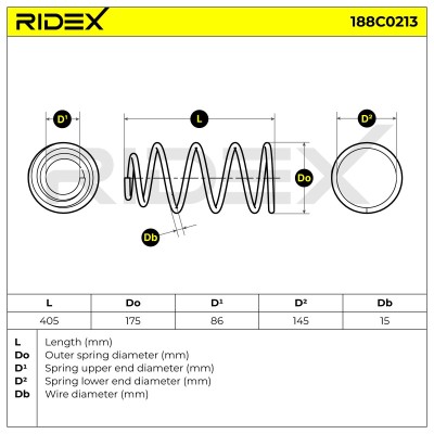 Suspension Spring RIDEX 188C0213 188C0213 - photo 5