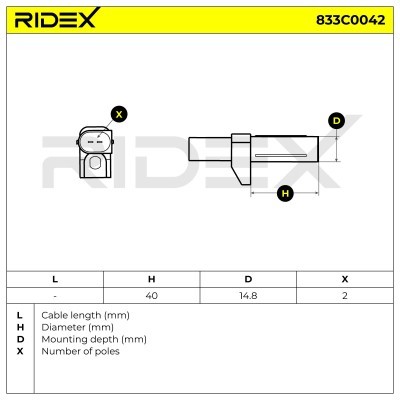 Crankshaft Pulse Sensor RIDEX 833C0042 833C0042 - photo 4