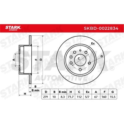 Brake Disc Stark SKBD-0022834 SKBD-0022834 - photo 5